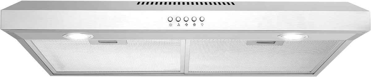 30 in. Under Cabinet Range Hood with Ducted / Ductless Convertible Slim Kitchen Over Stove Vent in Stainless Steel T78959