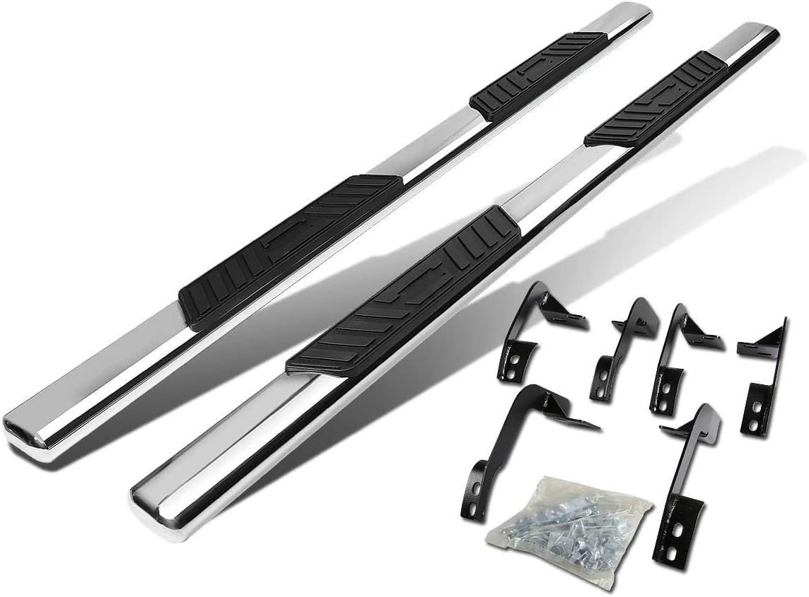 Oval Tubing Side Step Nerf Bar Running Board Stainless Steel Polished Chrome I576806