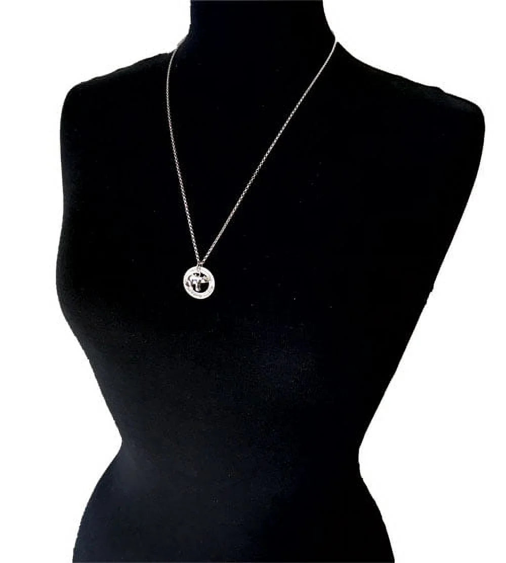 Opaque Green Four Leaf Clover Ring Necklace P53790