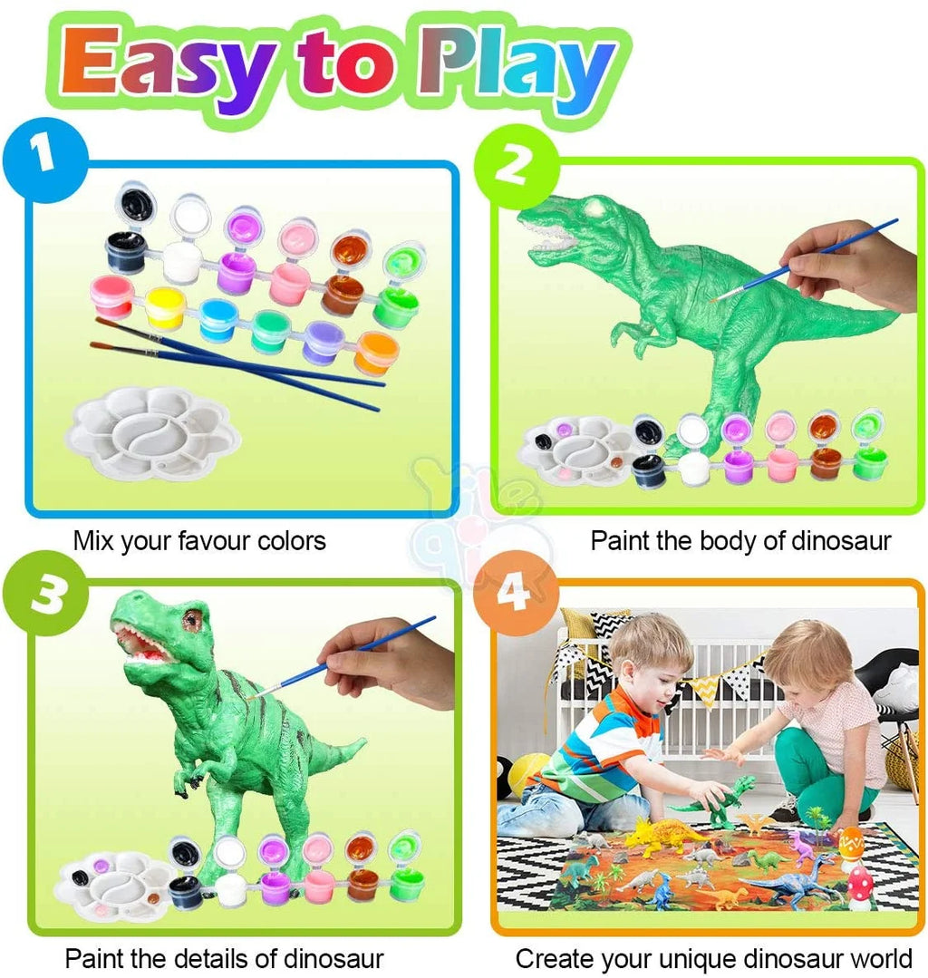 Kids Dinosaur Painting Kit with Play Mat L3785