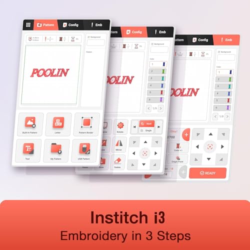7.9x11 Inch Large Hoop Computerized Touchscreen Embroidery Machine X910