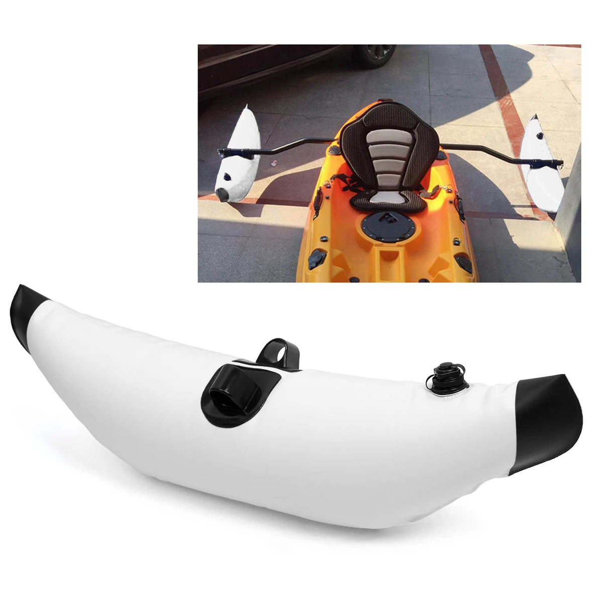 Blue/Yellow PVC Inflatable Kayak Stabilizer Float W737