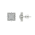 Sterling Silver Diamond Cluster Stud Earrings L997876
