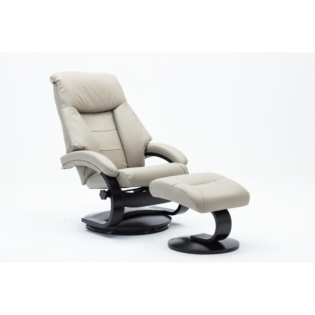 Top Grain Leather Recliner and Ottoman Y155167