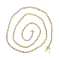 10K Yellow Gold Diamond Tennis Chain Necklace Q6382