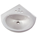 White Wall Mount Bathroom Sink X30649