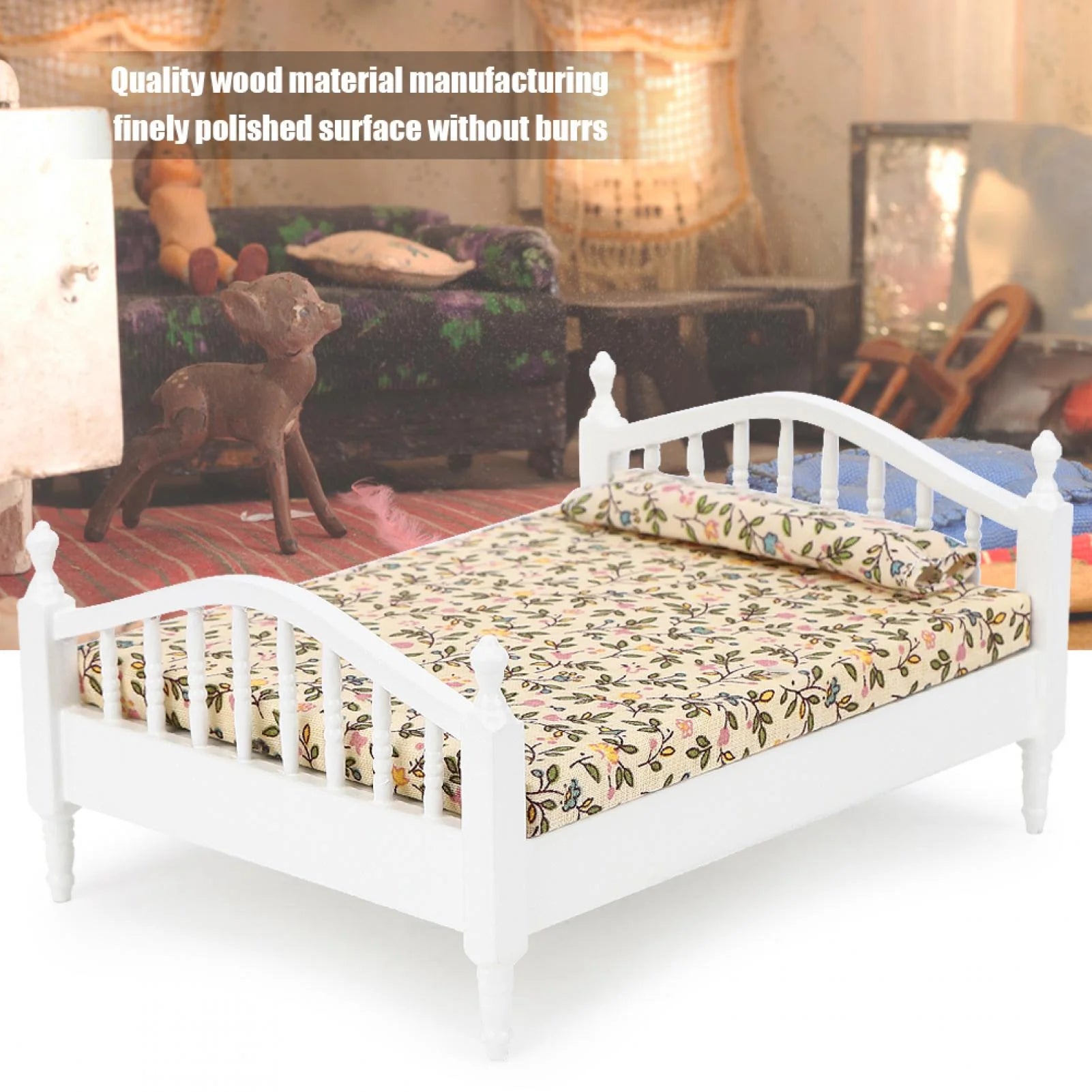 Miniature Dollhouse Bed O535425