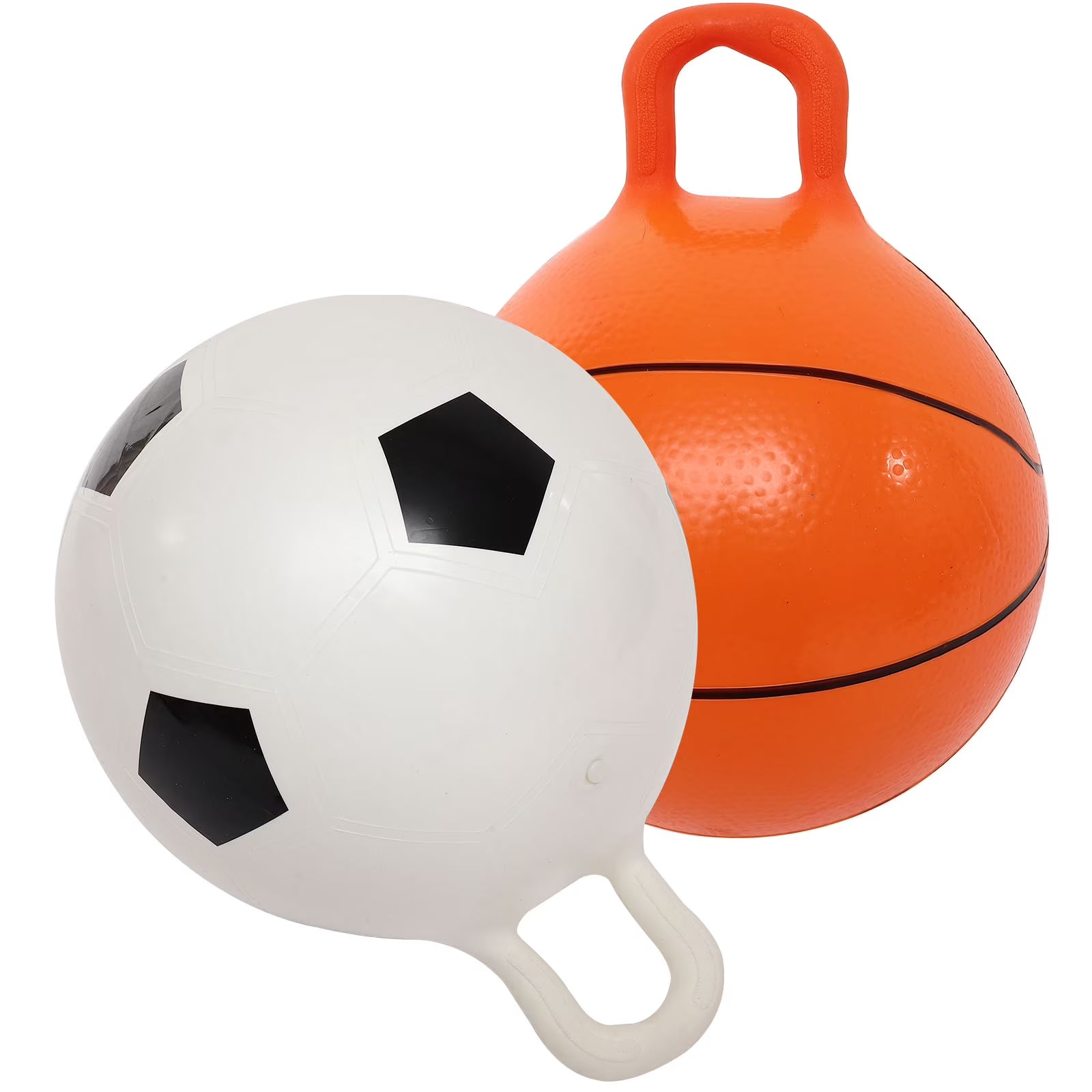 2pcs Inflatable Exercise Ball Jumping Ball Basketball Football Shape Balls Q355699