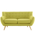 Green Fabric Loveseat U837