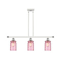 White and Polished Chrome 3 Light Island Light A227