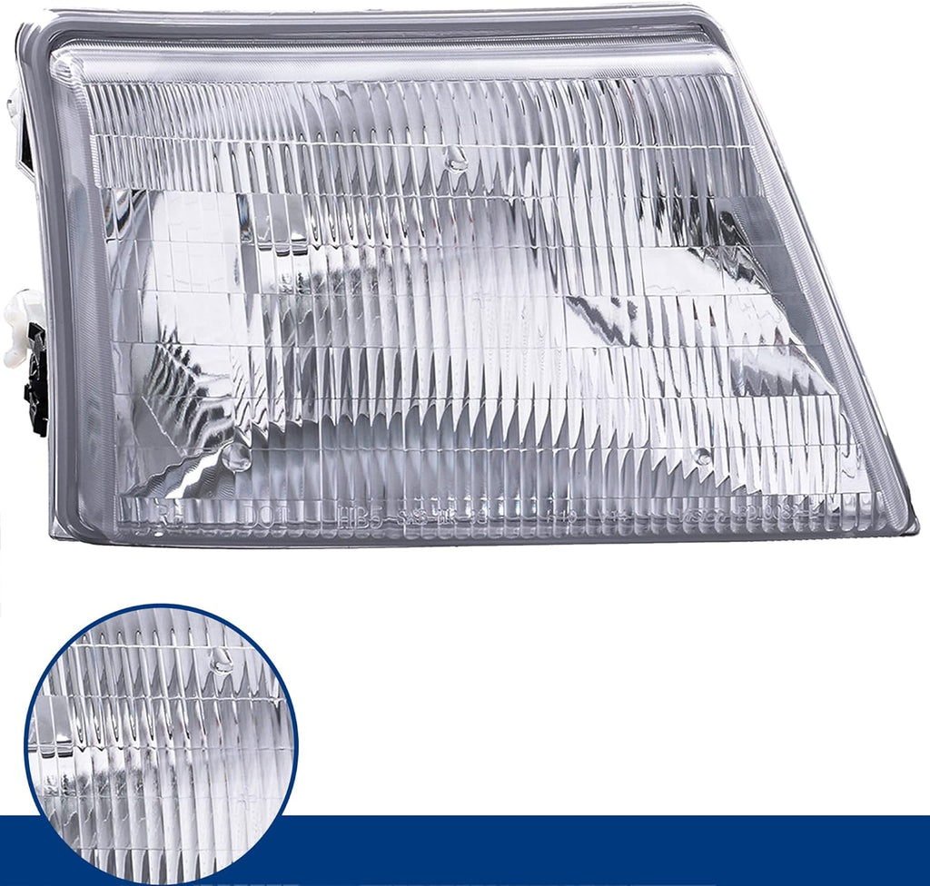 Headlight Assembly for 1998 1999 2000 Ford Ranger Pickup Truck Left Driver and Right Passenger Side without Bulbs Pack of 2 C83592