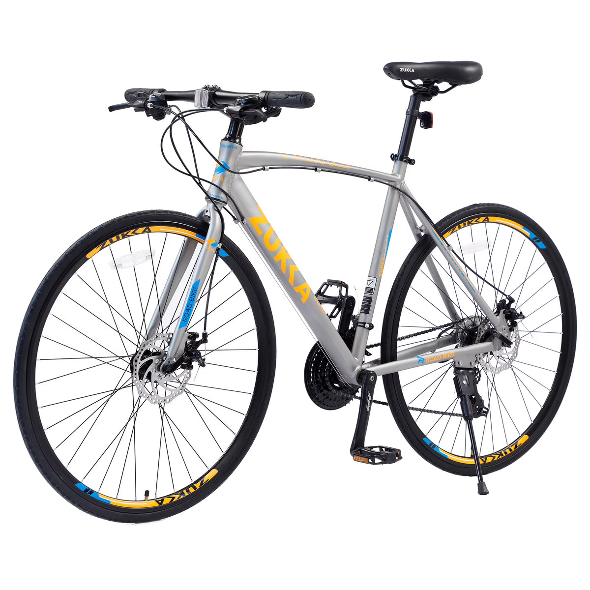 Silver 700C Hybrid Bike with Double Disc Brake V48384