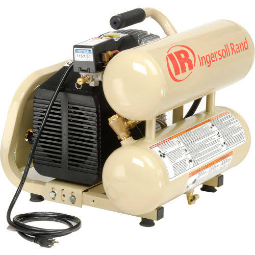Portable Electric Air Compressor, 4 Gallon, Twin Stack M276