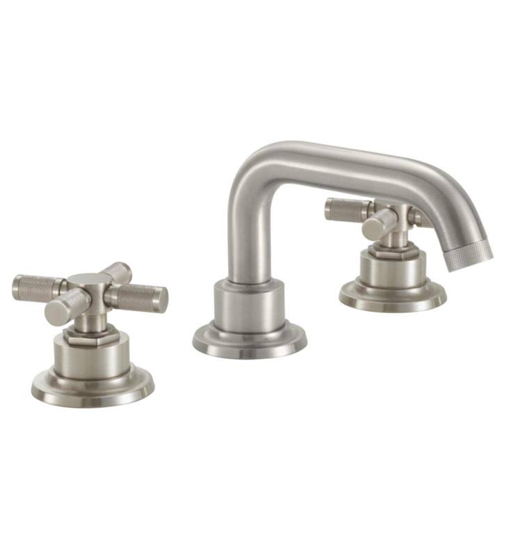 Widespread Lavatory Faucet with ZeroDrain and Knurl Handle - Antique Nickle Flat W83316