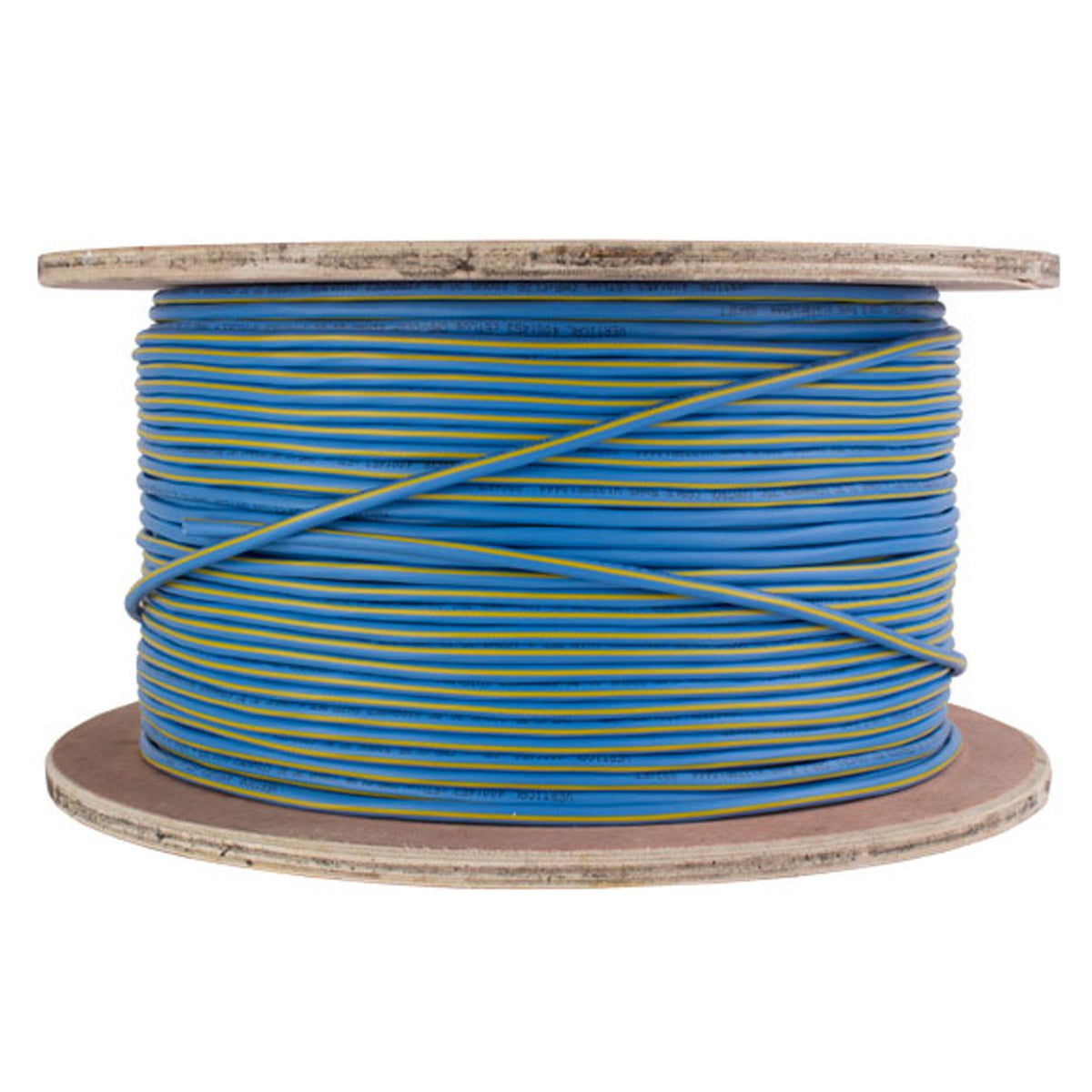 22AWG/2 Shielded Data + 18AWG/2 Power Stranded Bare Copper Cable, Teal with Yellow Stripe, 1000ft T334