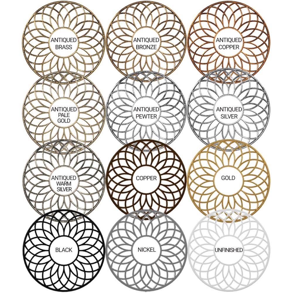 Gold PVC Pierced Ceiling Medallion J613