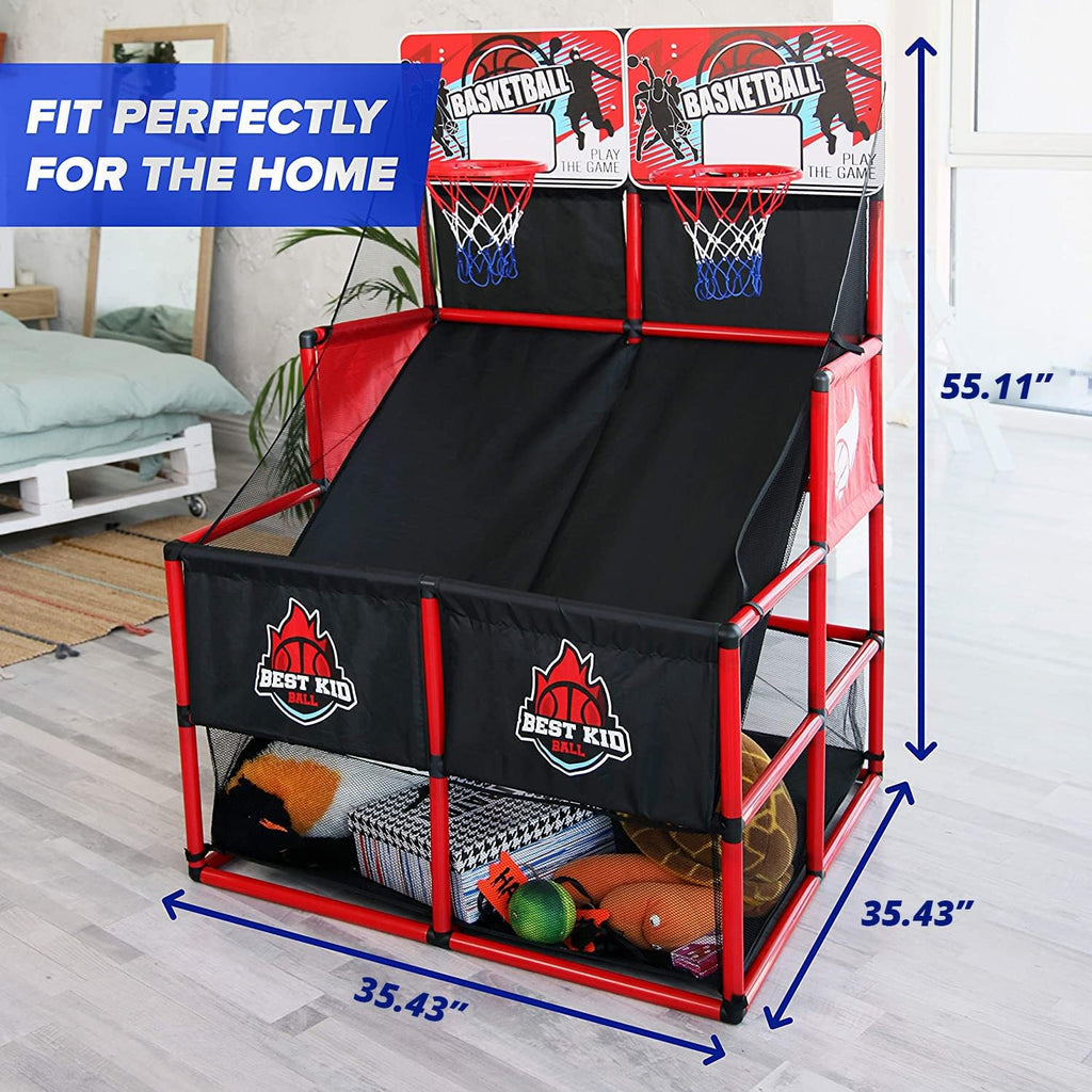 Double Shot Basketball Arcade Game with Pump, Pack of 2 X2919