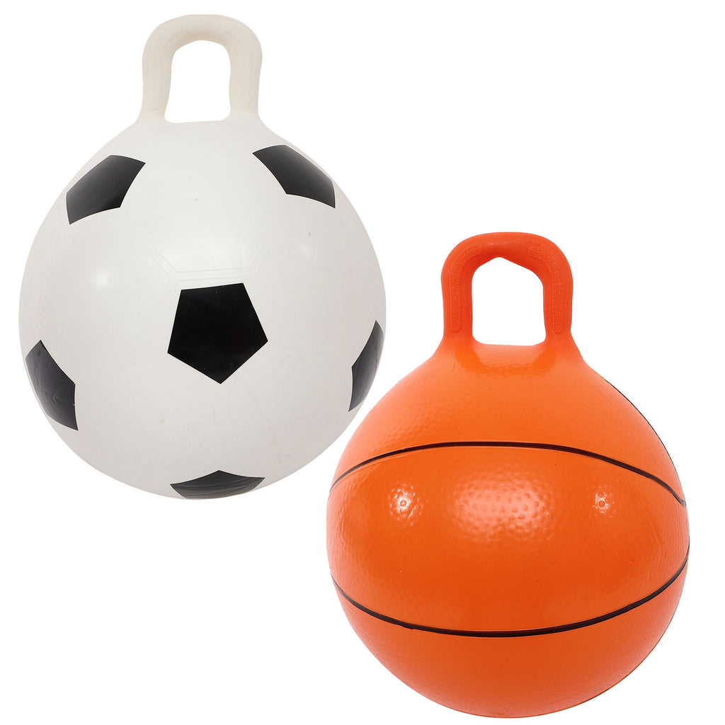 2pcs Inflatable Exercise Ball Jumping Ball Basketball Football Shape Balls Q355699
