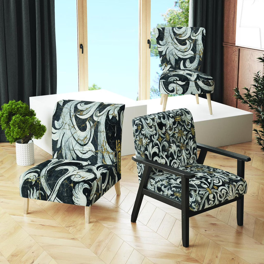 Upholstered Glam Accent Chair A626114