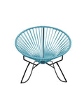 Blue Weave on Black Frame Rocker U294