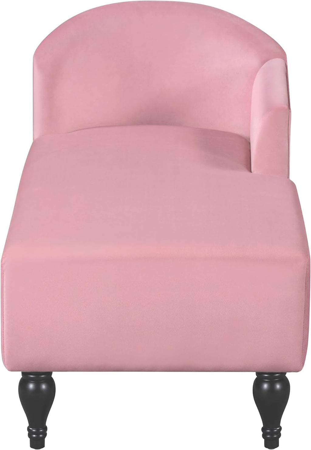 Velvet Upholstered Chaise Lounge Chair with Solid Wood Legs G1304