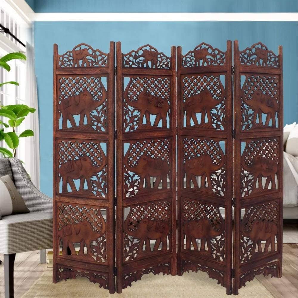 Carved Wood Room Divider L297962