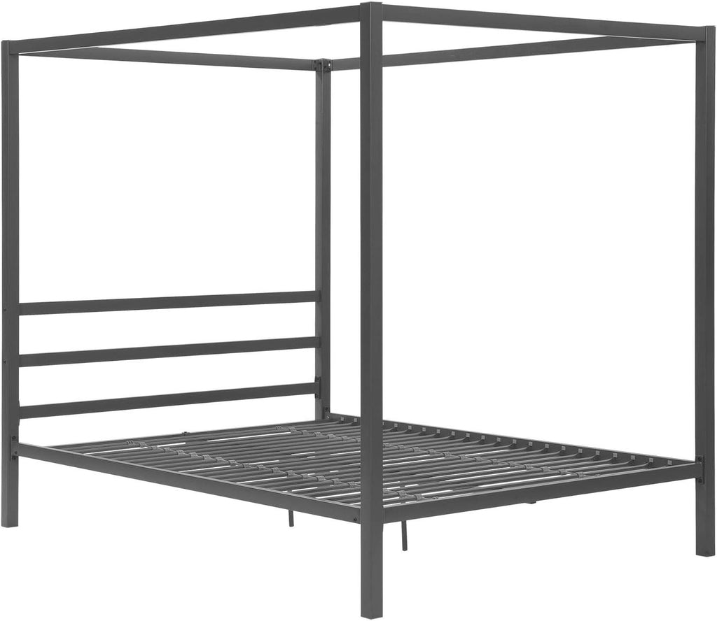 King Size Gray Canopy Bed S194754