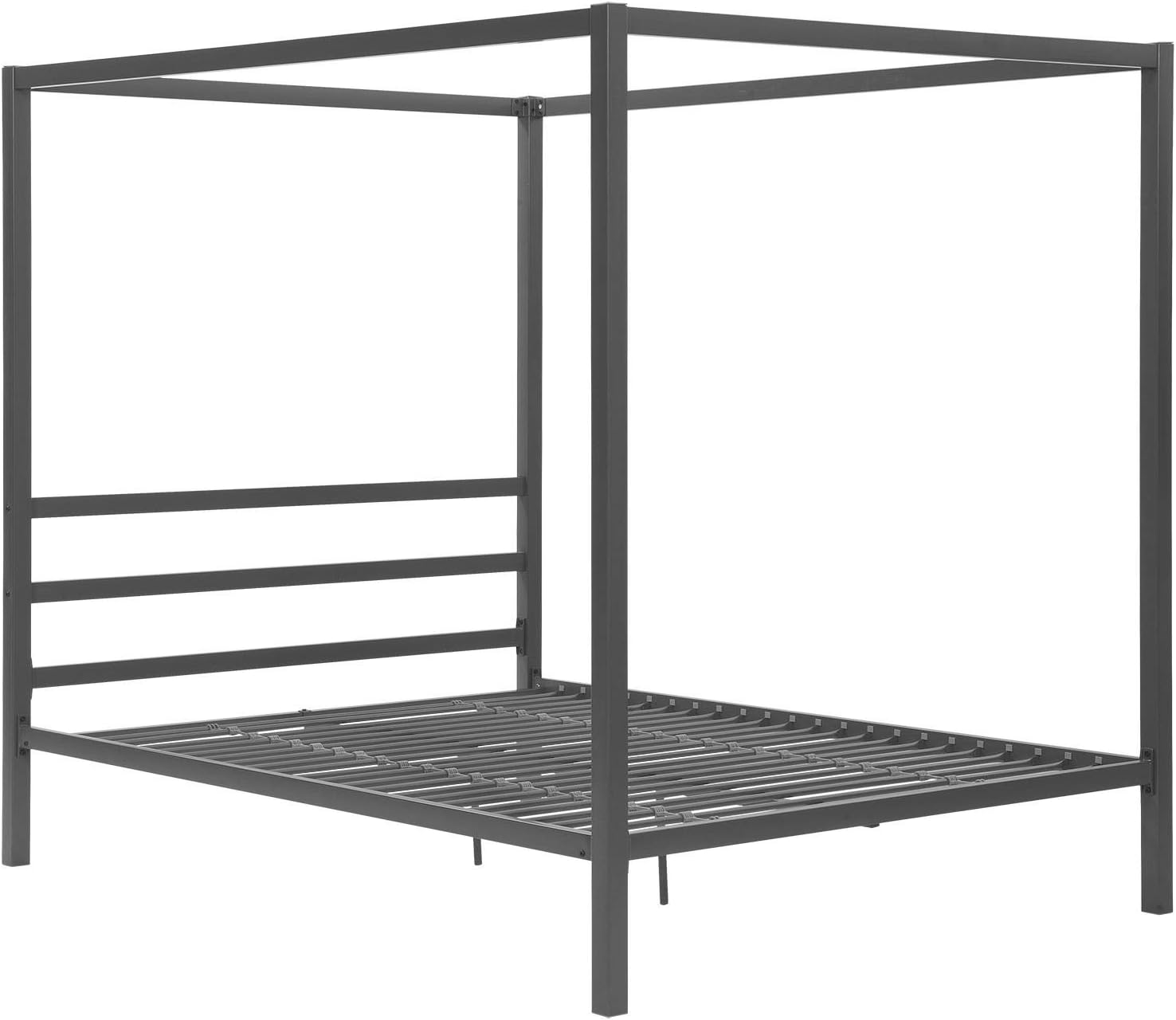 King Size Gray Canopy Bed S194754