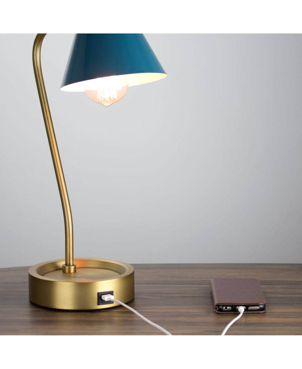 Metal Desk Lamp with USB Charger X208