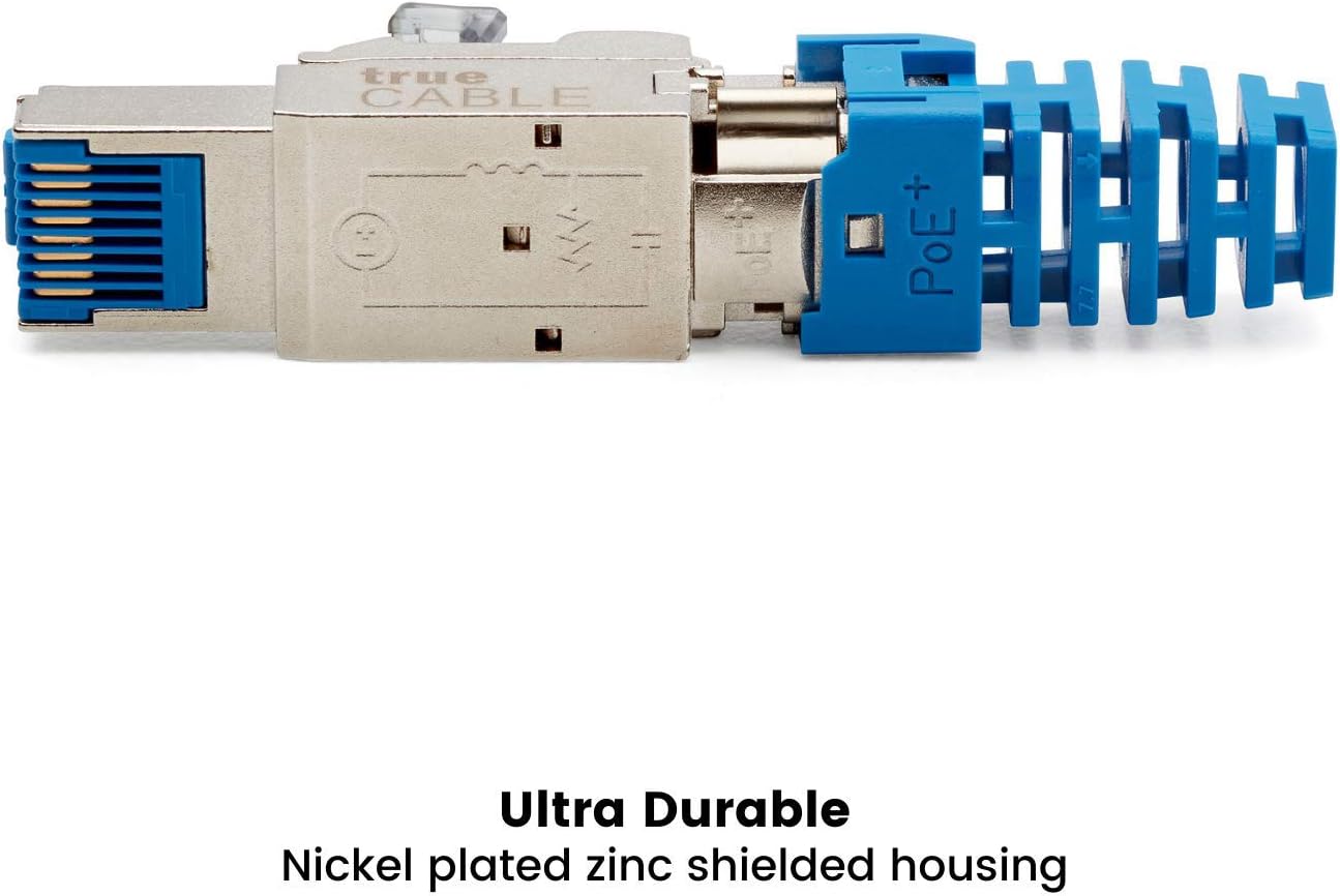 Cat6A Shielded Modular RJ45 Male Plug, 6 Pack Z614