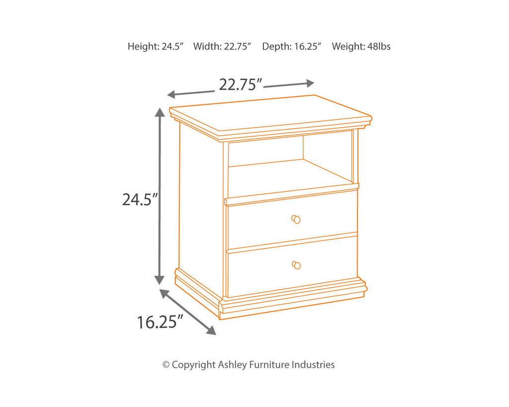 Black Nightstand Z982632