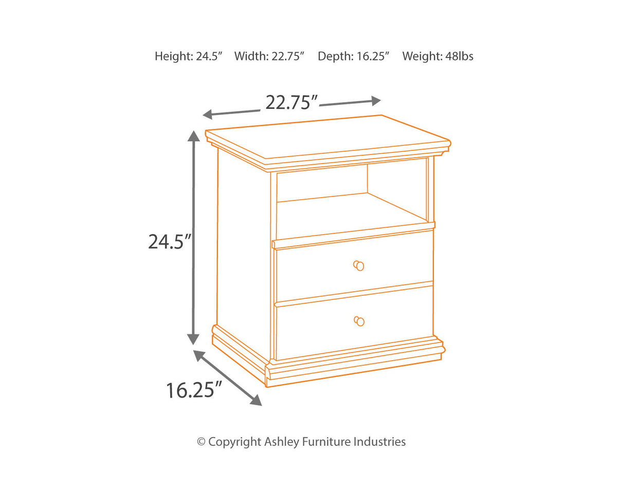 Black Nightstand Z982632