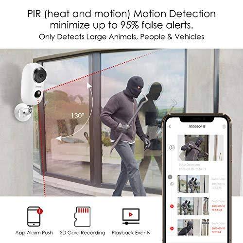 1080p Wireless Battery Security Camera with Solar Panel I5947