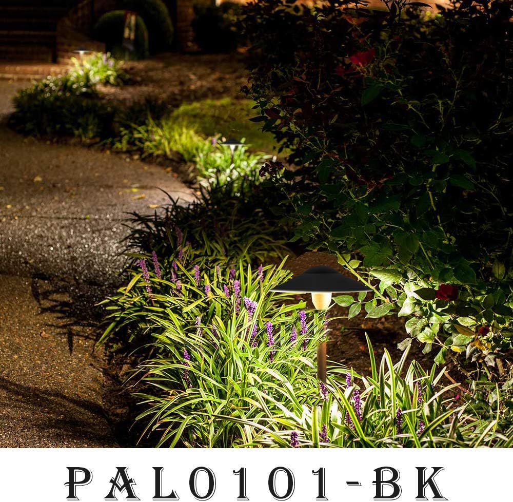 Black Cast-Aluminum Outdoor Path Light 8PK Y411717