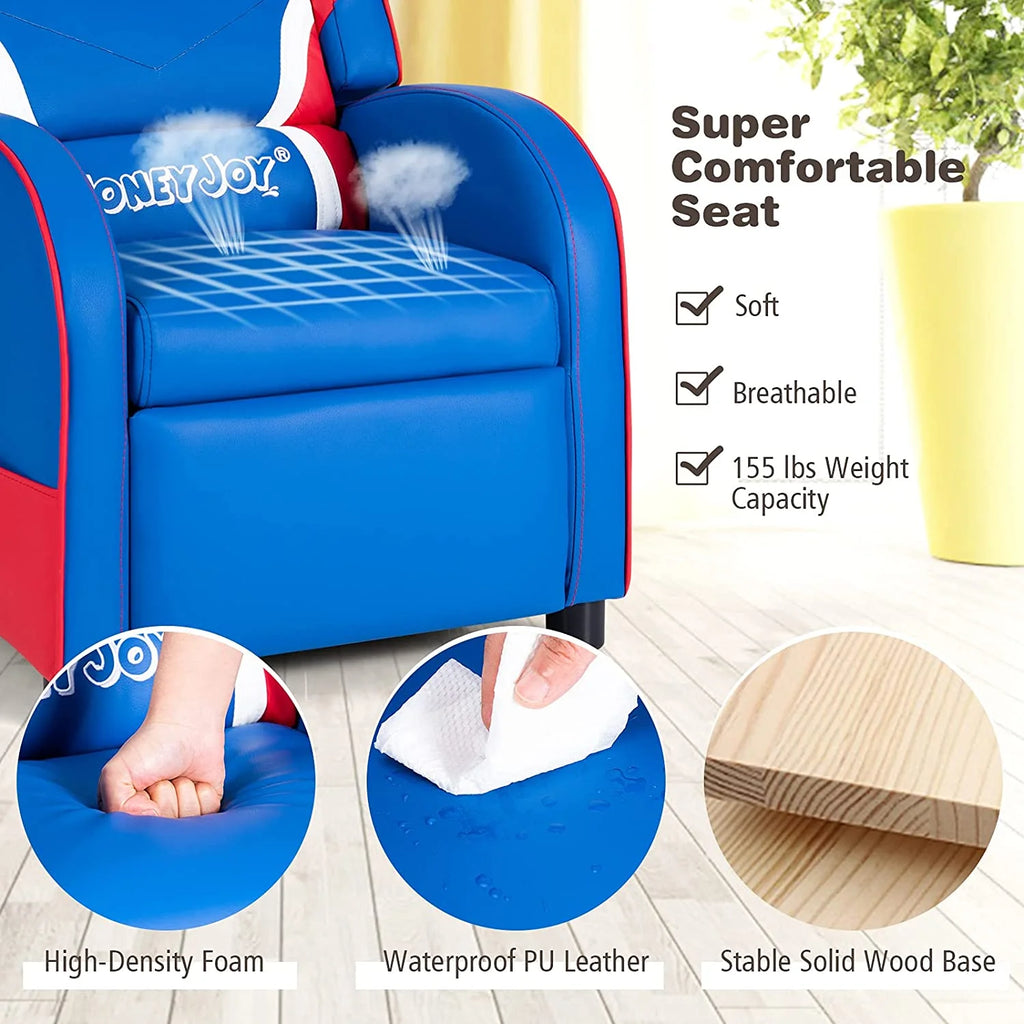 Kids Recliner Gaming Chair with Side Pocket V722