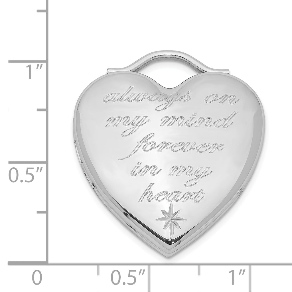 Rhodium-plated Sterling Silver Locket Z5740