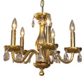 Gold Painted 5 Light Chandelier with Crystal T977781