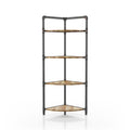 Sand Black 4-Shelf Corner Bookcase C3243