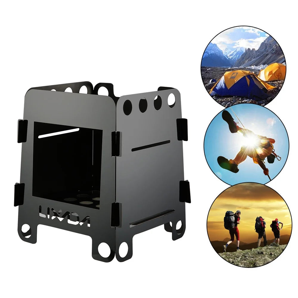 Portable Folding Stainless Steel Wood Burning Stove W73297