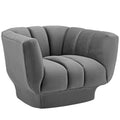 Grey Performance Velvet Armchair E436