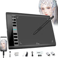 Wireless Graphics Drawing Tablet 6x4 Inch with Battery-Free Stylus S345
