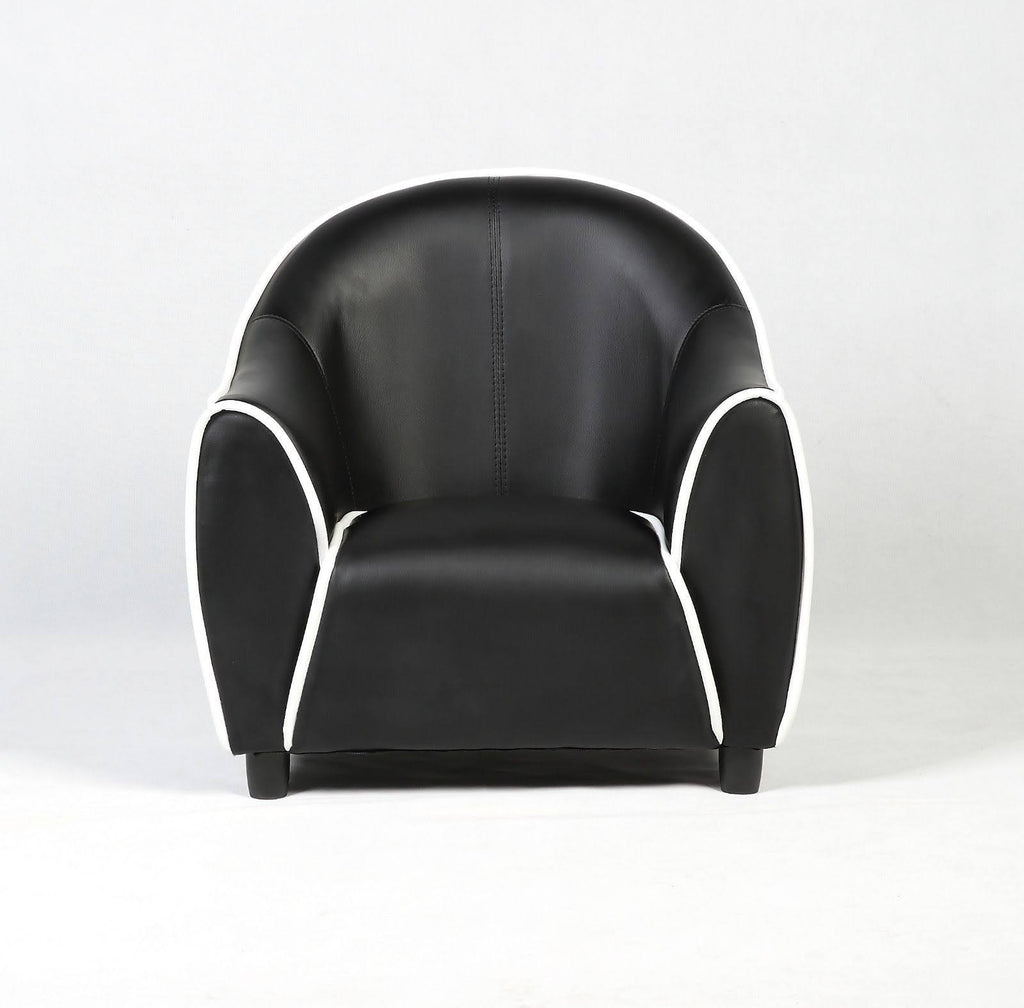 Black Kids Sofa Armrest Chair Couch O4423