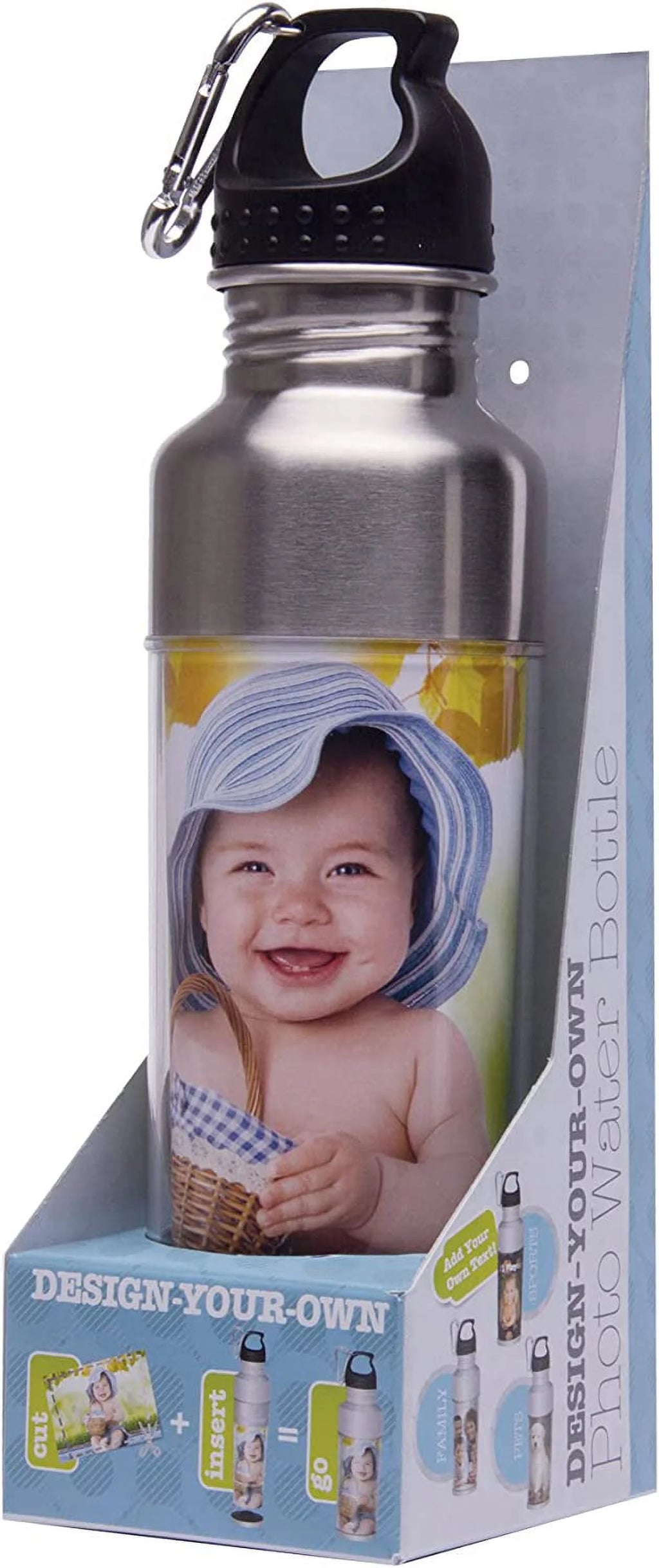 15 oz Stainless Steel Photo Water Bottle Pack of 24 Z8887