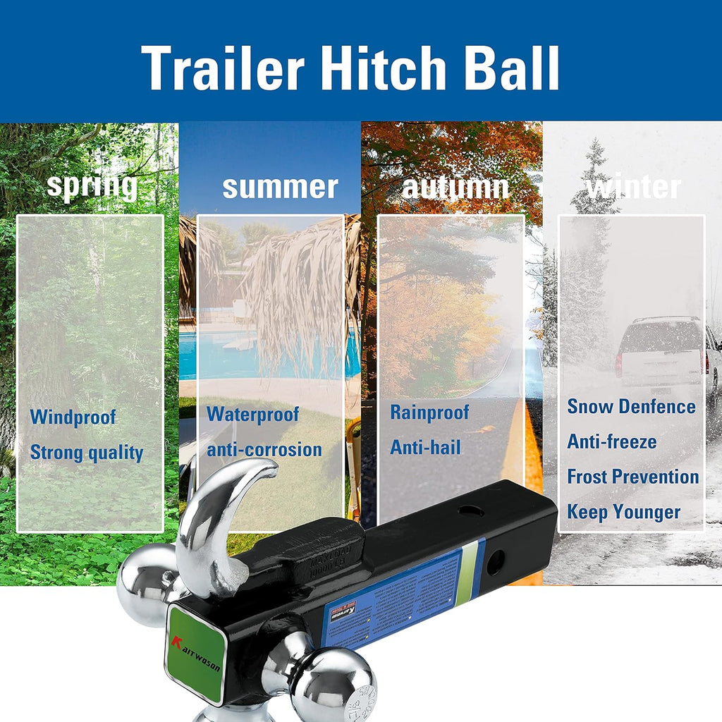 Tri Ball Mount with Hook, Chrome Pack of 2 S386