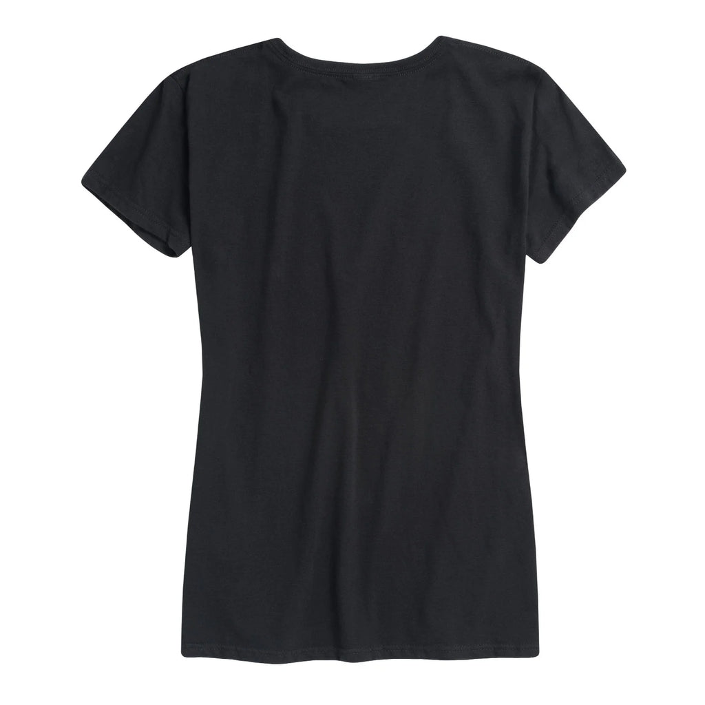 Moon And Falling Stars Metallic Women's Short Sleeve Graphic T-Shirt L6648