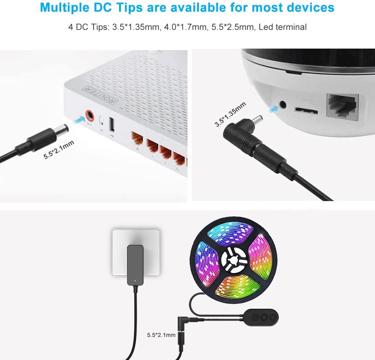 12V External Hard Drive Power Cable V8470