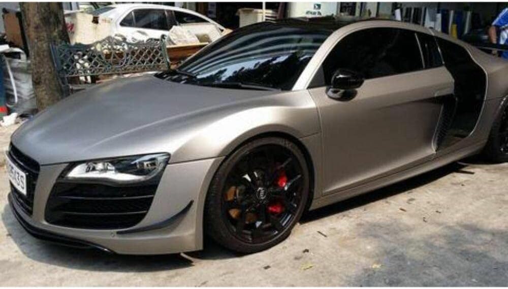 5ft x 5ft Brushed Titanium Car Wrap Vinyl Film Q69577