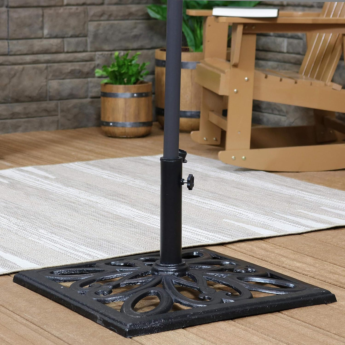 22-Inch Square Cast Iron Umbrella Base N877878