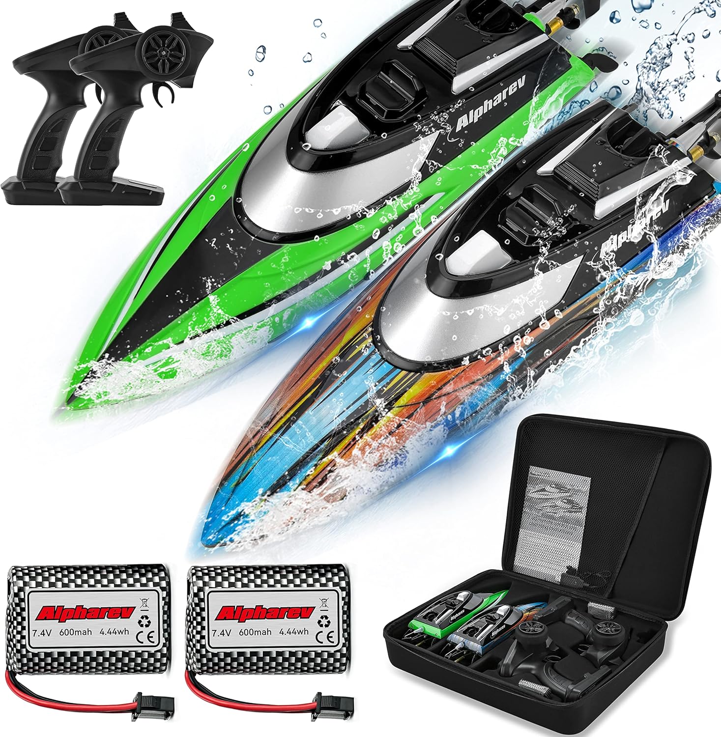 RC Boat with Case, 20+ MPH Remote Control Boat G503780