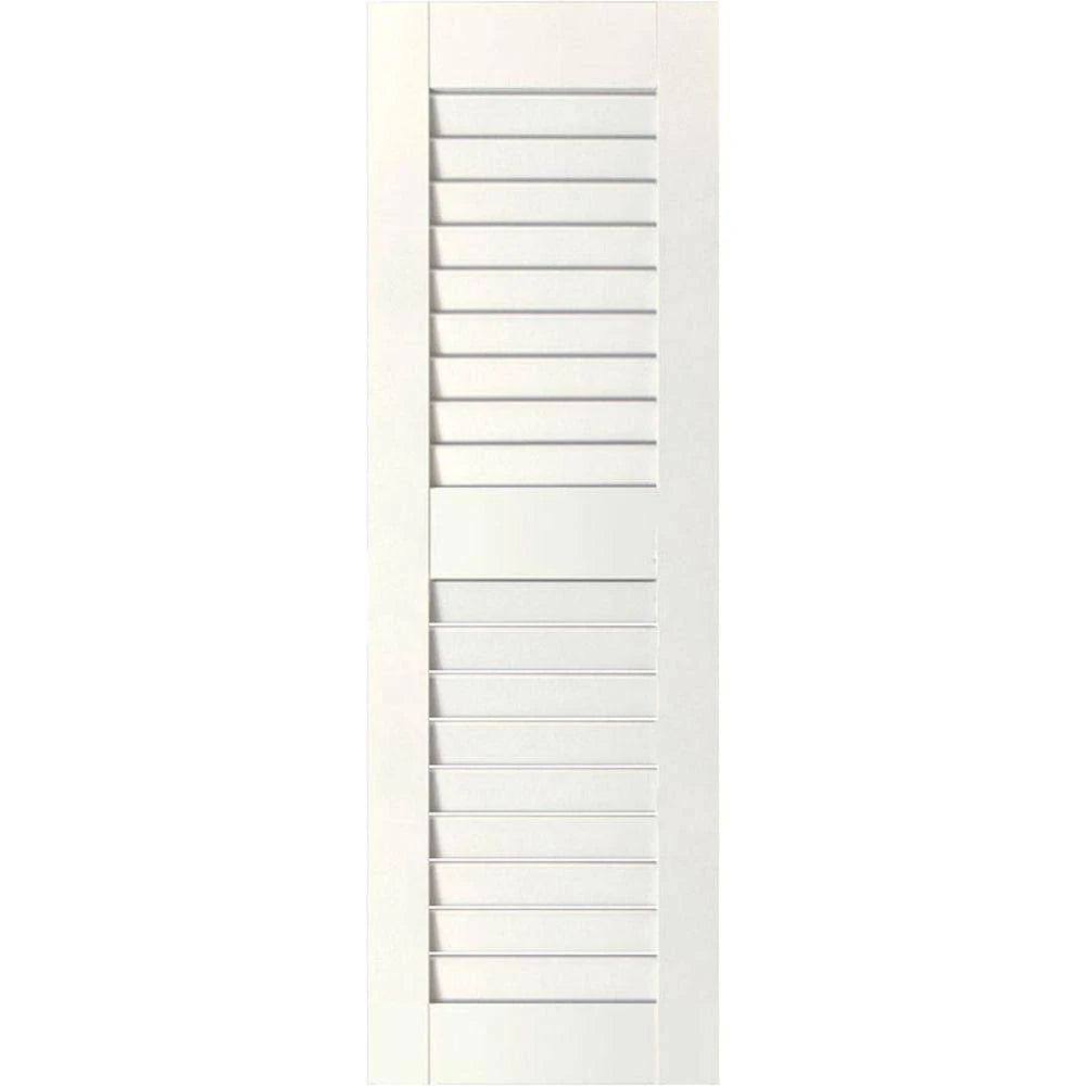 White Pine Open Louvered Shutters Pair E18942